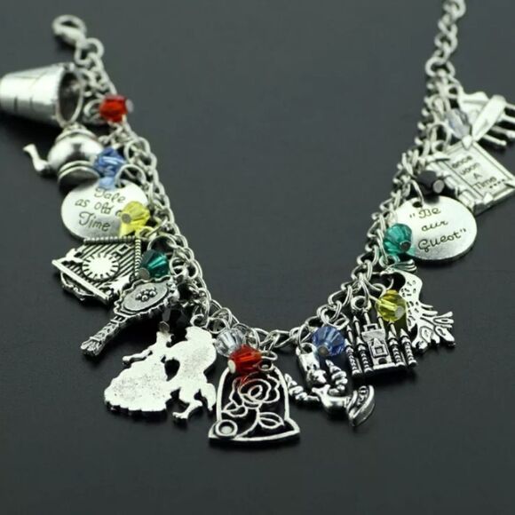 Disney Vintage Belle Beauty and the Beast  Charms Bracelet - Picture 2 of 6